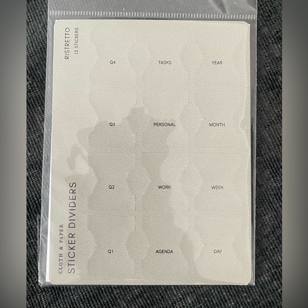 Cloth and Paper- Leather Planner Sticker Dividers
